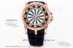 Swiss Roger Dubuis Excalibur Limited Edition – Knights of the Round Table White And Green